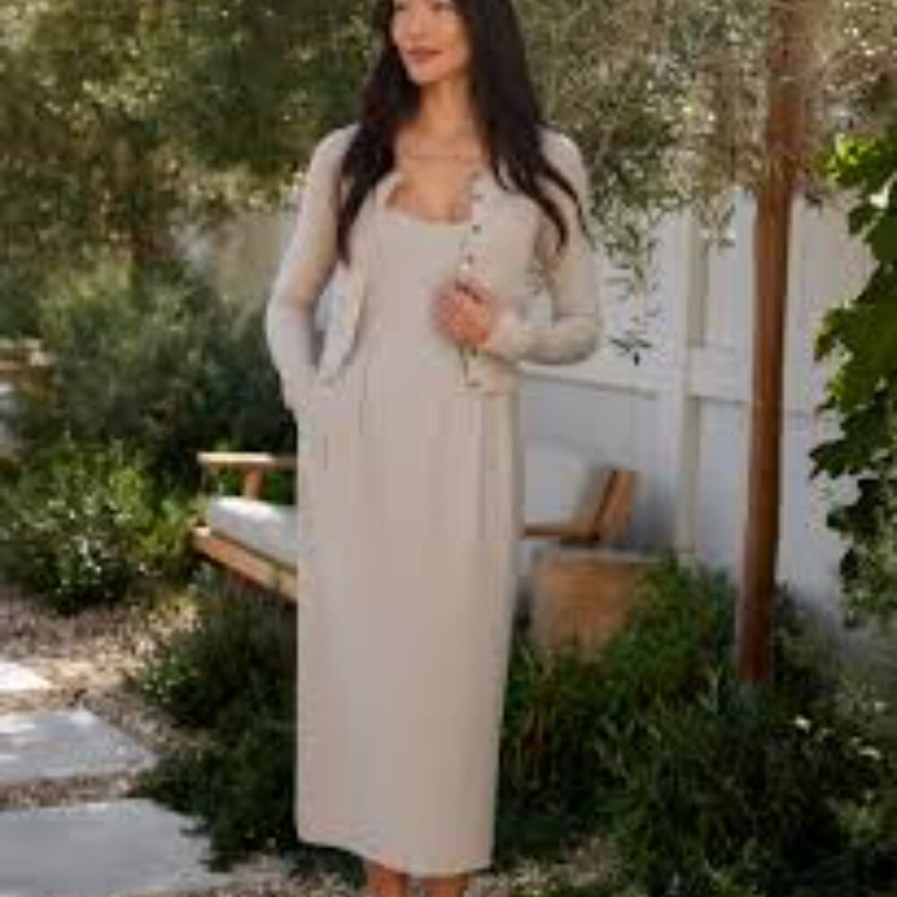 Jenni Kayne Rove Dress Tan Small - Picture 8 of 8